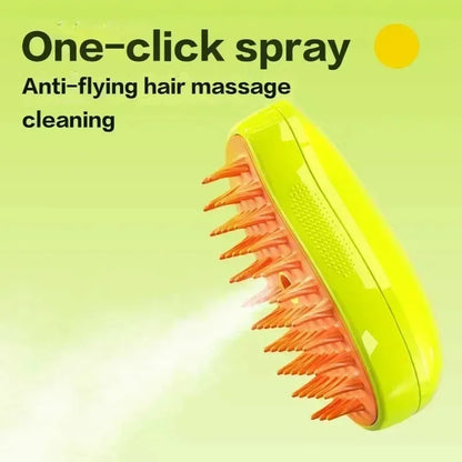 3-in-1 Pet Grooming Steam Brush