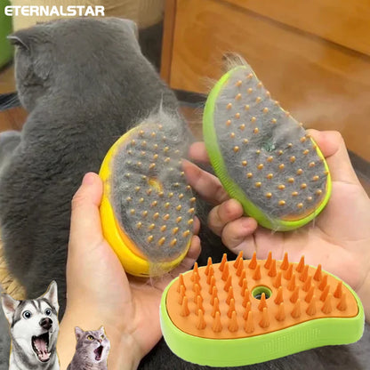 3-in-1 Pet Grooming Steam Brush